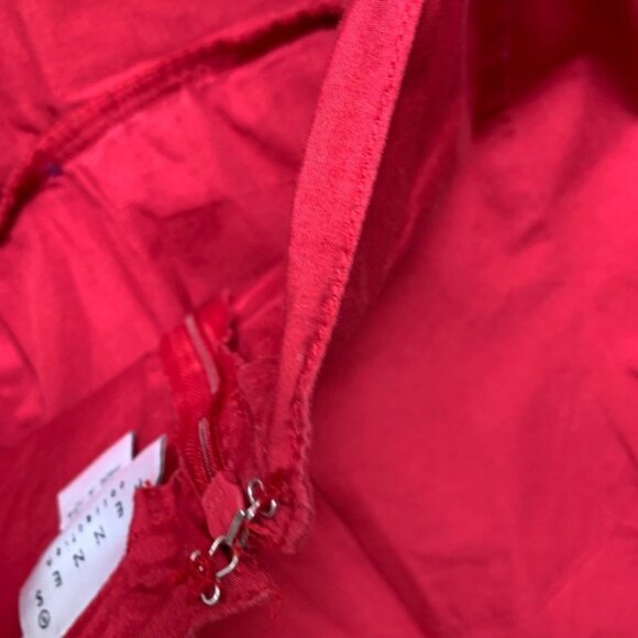 Y2k 2000s H&M Hennes Women's Mini Dress Sleeveless Straight Fit 90s Red Size 8 - Picture 13 of 15